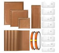 Tuesoa 18 Pcs Heat Pillow Kit 4 Size Heat Pressing Transfer, 4 Heat Transfer Sheets, 8 Size Shirt Rulers