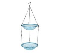 Tuesoa 2 Layers Bee Feeder with Vivid Flower Design,Hanging Bee Watering Station for Feeding Butterfly Bath Bowl Bird Food Tray