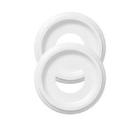 Tuesoa 2 Packs Molded PU Ceiling Medallions 10 Inch OD X 4 Inch ID (Fits Canopies Up To7-1/4 Inch) White