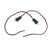 Tuesoa 2 Pcs 12V Blue Flashing Dummy Fake Car Alarm Dash Mount LED Light Motorcycle Accessories