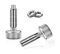 Tuesoa 2 Pcs Hand Retractable Spring Plunger Stainless Steel Lock Out M6 Type for Rolling Toolbox