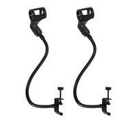 Tuesoa 2 Pcs Microphone Adjustable Stand Flexible Gooseneck Desktop Stands Desk Clamp Recording Equipment for Meeting Lecture