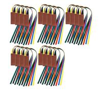 Tuesoa 20 Pcs Bible Ribbon Bookmark Bulk Artificial Leather Christian Book Markers with 5 Colorful Ribbons for Books