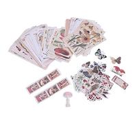 Tuesoa 200 Pieces Vintage Scrapbook Supplies Pack for Junk Journal Planners DIY Paper Stickers Vintage Ephemera Pack Decoupage