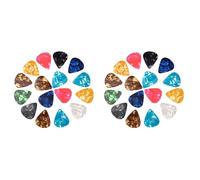 Tuesoa 200PCS Guitar Picks, 0.46mm Thickness Celluloid Guitar Pick Plectrums for, Acoustic Guitars 30X26MM