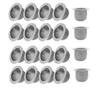 Tuesoa 20Pcs Cocktail Smoker Filter Accessories, Double Screen Filter, Washable Stainless Steel Mesh Screen Filter Bowl