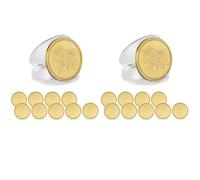 Tuesoa 20PCS Engraving Blanks Brass Coin Blanks Metal Engraving Blank Coins 40mm with Acrylic Protection Box