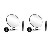 Tuesoa 2pcs 30X Magnifying Mirror with Stand Tweezers Magnified Makeup Mirror with 3 Suction Cups for Grooming & Travel