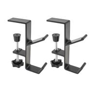 Tuesoa 2pcs Desk Mount Bag Rack Hook Clip Student Desk Hook withAdjustable Arm Clip Headphone Holder Backpack Hook
