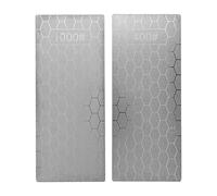 Tuesoa 2PCS Sharpening Stone, Whetstone Honeycomb Sharpener Plate with Non-Slip Base(400/1000 Grit)