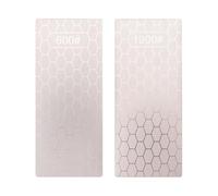 Tuesoa 2PCS Sharpening Stone, Whetstone Honeycomb Sharpener Plate with Non-Slip Base(600/1200 Grit)
