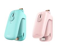 Tuesoa 2PCS Vacuum Sealers 2 in 1 Handheld Bag Sealer Heat Seal and Cutter Portable for Snacks Plastic Bag Food Storage