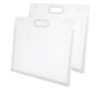 Tuesoa 2Pcs Waterproof Folders with Handles Rectangular Art Storage Box for Painting Sketch Photography Art