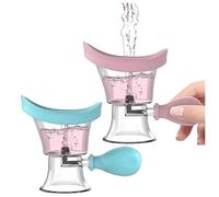 Tuesoa 2Piece Manual Air Pressure Eye Cleaning Cup Tool Silicone Eye Bath Cup Eye Rinse
