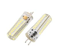 Tuesoa 2x 6.5W GY6.35 LED Bulbs 72 2835 SMD LED 320lm 50W Lamps Equivalent Dimmable Pure White 6000K 360 Degree Beam Angle Silicone Corn Bulb