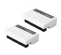 Tuesoa 2X ATX 24 Pin to 90 Degree Power Plug Adapter RGB Motherboard Power Supply Cable Modular DIY Mounting Accessessory White