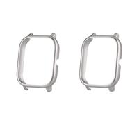 Tuesoa 2X Compatible for Huami Case Smart Watch Protector Case Watch Protector Cover -Silver