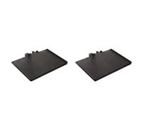 Tuesoa 2X Microphone Stand Tray Mount Clamp on Rod Holders, Microphone Stand Desk with 24X17.5cm (Stand NOT Included)