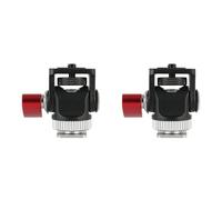 Tuesoa 2X Mini Monitor Mount Tripod Head Cold Shoe Adapter Aluminum Alloy 1/4 Inch for Flash Microphone LED Fill Light