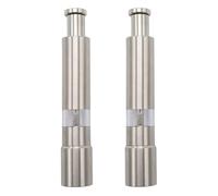 Tuesoa 2X Salt Grinder and Pepper Mill Set for Pepper Sea Salt and Spices with Thumb Button for One Hand Operation