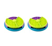 Tuesoa 2X Slow Feeder Dog Bowl 3 Levels, Reduces Boredom and Anxiety Dog Food Puzzle Feeder, Non-Slip Interactive Dog Feeder