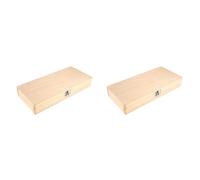 Tuesoa 2X Wooden Slide Storage Box, Holds 50 Slides, Microscope Slide Box
