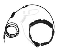 Tuesoa 3.5mm plug -Throat Microphone earphone Covert Adjustable Covert Air Tube Headset with Throat Mic for smartphones