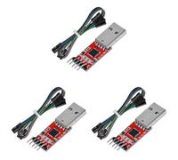 Tuesoa 3 Pcs CP2102 USB 2.0 to TTL 5-Pin Serial Adapter USB to TTL Serial Converter Module for UART 3.3V and 5V