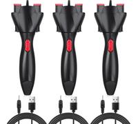 Tuesoa 3 Piece Set Automatic Electric Braiding Machine Black DIY Styling Hair Curler Automatic Braiding Machine for Women Girl