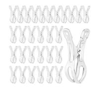 Tuesoa 30 Pcs 4.5 Inch Stainless Steel Pool Cover Clips Pool Cover Clamps Jumbo Metal Swimming Pool Winter Cover Clips Easy Install