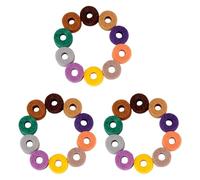 Tuesoa 30Pcs Cymbal Stand Felt Washer Pad Replacement Round Soft for Drum Set Cymbals (Random Color)