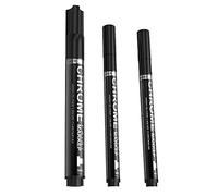 Tuesoa 3Pcs Silver Mirror Marker Pens Set Paint Markers Pen Permanent Art Silver Mirror Chrome Marker 0.7/1/3mm