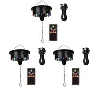Tuesoa 3X Rotating Disco Ball Motor Lights with Remote,18 LEDs for 12 16 20 24inch Mirror Ball Rotator(NotIncludedBall)