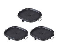 Tuesoa 3X Square Nonstick Korean Grill Pan Barbecue Portable Hot Plate Stone Coating Household Outdoor Baking Tray