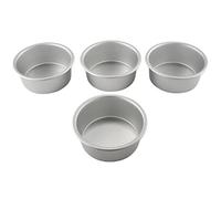 Tuesoa 4 Inch Small Cake Pan Set of 4, Baking Round Cake Pans Tins Bakeware for Mini Cake Pizza, Quiche, Non & Healthy