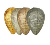 Tuesoa 4 Pack Wasp Nest Decoy, Eco Friendly Hanging Wasp Repellent Wasp Trap,Natural Fake Wasp Nest Trap Bee Free Wasp Easy Install