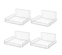 Tuesoa 4 PCS Wall Punch-Free Storage Bracket Plastic Router Rack Wall-Mounted Camera Wall Living Room Monitoring Bracket