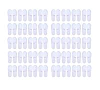 Tuesoa 40 Pairs Non-Slip Closed Toe Disposable Slippers Ultra-Thin Brushed Plush Disposable Slippers Hotel