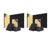 Tuesoa 48 Pack Self Adhesive Egg Crate Sound Proof Foam Panels 2x12x12Inch, Acoustic Foam for Home & Studios