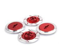 Tuesoa 4PCS Aluminum Alloy Brake Disc Wheel Rim Box Metal Hex Adapter 12MM for RC 1/10 Car Fly Fish Truck 94123 94122 D4,Red