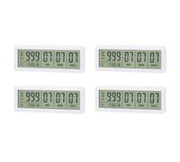 Tuesoa 4X Big Digital Countdown Days Timer Clock - 999 Days Count Down Clock Timer for Graduation Lab Kitchen (White)