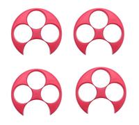 Tuesoa 4X Food Control Meal Measure Plate Diet Portion Weight Loss Healthy Eating Slim New, Red
