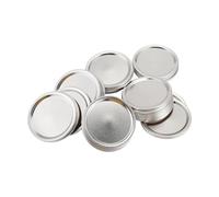 Tuesoa 50 Pcs Wide Mouth 86 MM Jar Canning Lids, Reusable Leak Proof Split-Type Silver Lids with Silicone Seals Rings