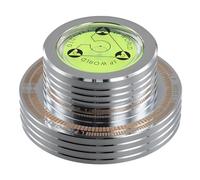 Tuesoa 50Hz LP Vinyl Record Player Turntable Stabilizer Level Weight Clamp with Level Speed Measurement for Music Player Silver