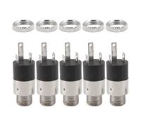 Tuesoa 5PCS 3.5mm Stereo Jack Panel Mount Connector