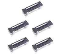 Tuesoa 5X 8 Port Patch Panel for Cat. 6 Versatile Data Center Plastic Wall Mount for Computer Home