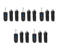 Tuesoa 5X UHF XLR Adapter System Wireless Microphone Transmitter Receiver for Dynamic Microphone Guitar Audio Mixer PA System