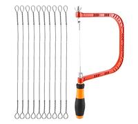 Tuesoa 6 Inch Coping Saw Hand Saw, Fret Saw Coping Frame and Extra 20 Pcs Replacement Blades Set for Wood,Plastic, Rubber,