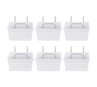 Tuesoa 6 Pack Pegboard Clear Bins, Pegboard Bins Hooks, DIY Pegboard Accessories, Workbench Small Bins Fit 1/4-1/8 Peg Board