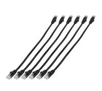 Tuesoa 6 Pcs 1 Ft Flat Internet Network Cable Solid Cat6 High Speed Patch Lan Wire With Snagless Rj45 Connectors